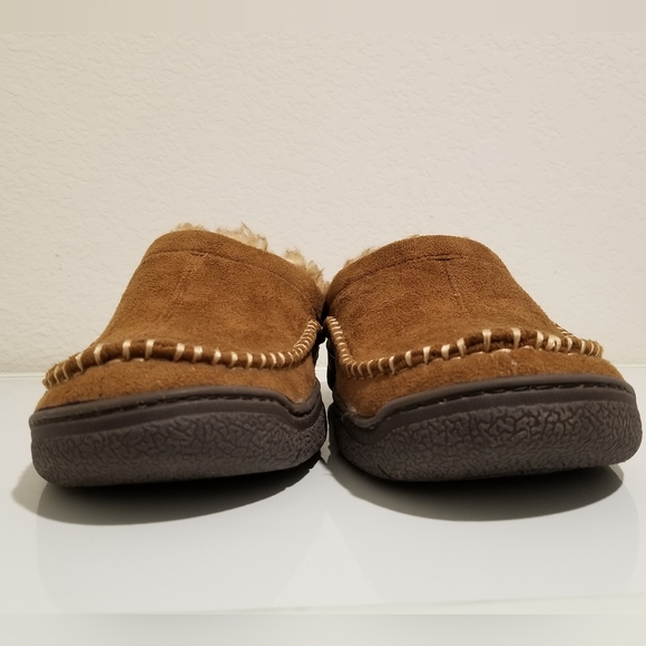 Zigzagger Men Slipper Microsuede Fur Brown Size 7-8 Slip on Indoor Outdoor Foam - Picture 4 of 9